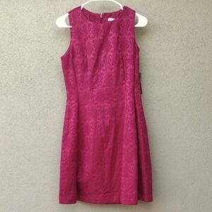Eva Mendes Magenta Formal Sleeveless Midi Dress 6